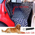 Oxford Fabric Dog Car Seat Cover - Waterproof - Paw Pattern - Dog Carrier - Hammock Cushion Protector