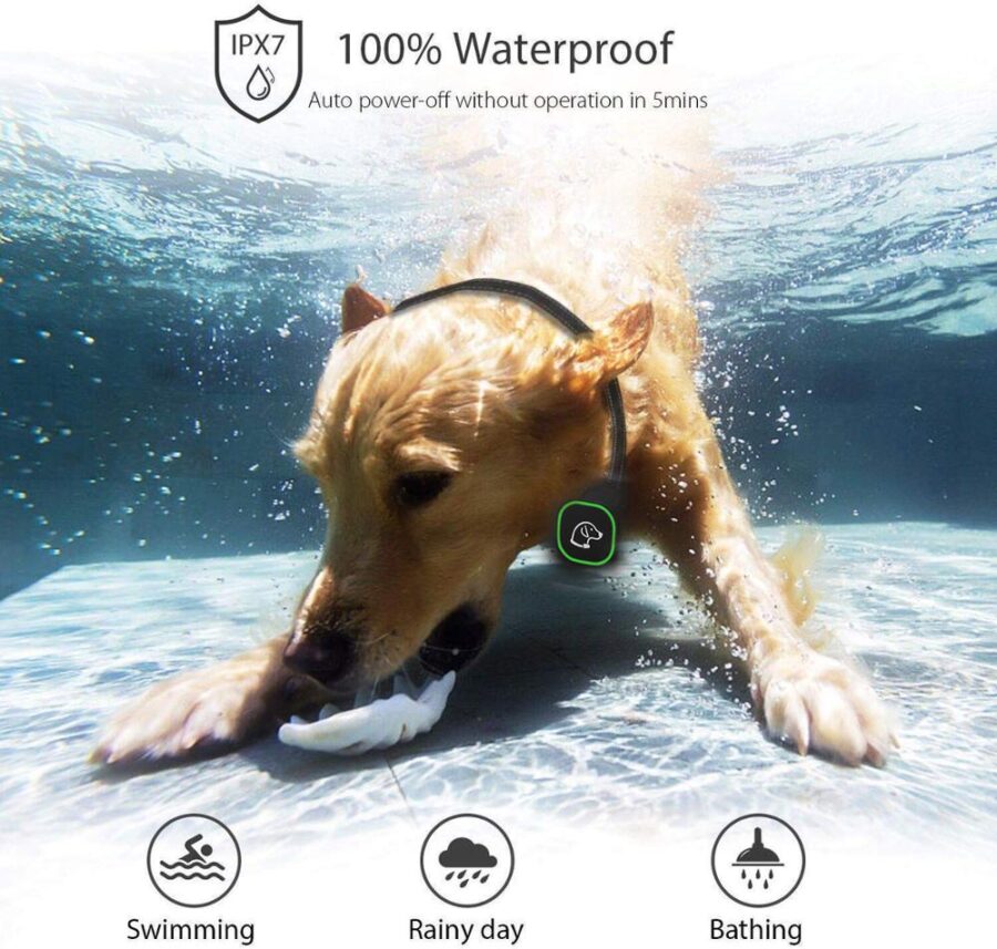 Rechargeable Waterproof Dog Training Collar - 1000ft Range - 3 Training Modes Beep Vibration Shock