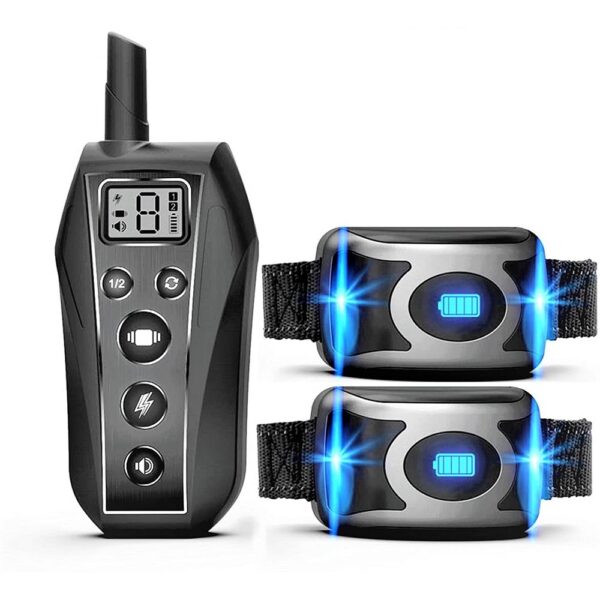 Waterproof Rechargeable Dog Training Collar - Remote Beep Vibration Shock